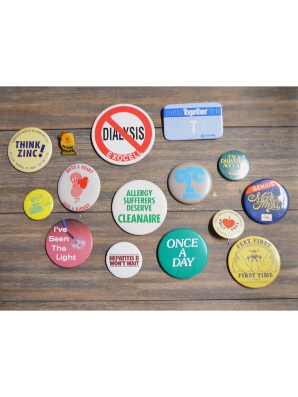 Medical Pin Lot of Various Random Button Enamel Bag Gear Hospital Health Vintage